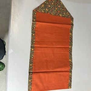 Orange and Floral Table Runner